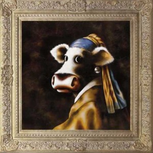 "Cow with a Pearl Earring" Artist: Caroline Shotton 