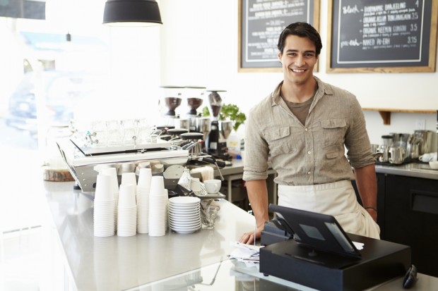 Male Owner Of Coffee Shop