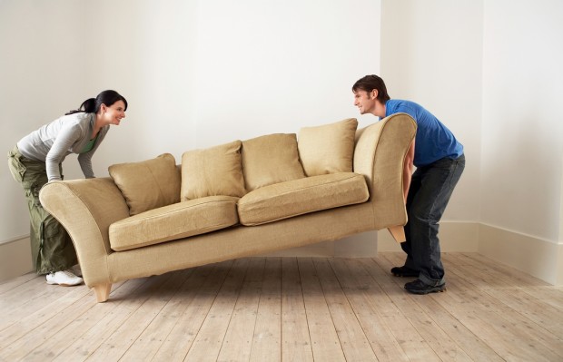 Couple Moving Couch