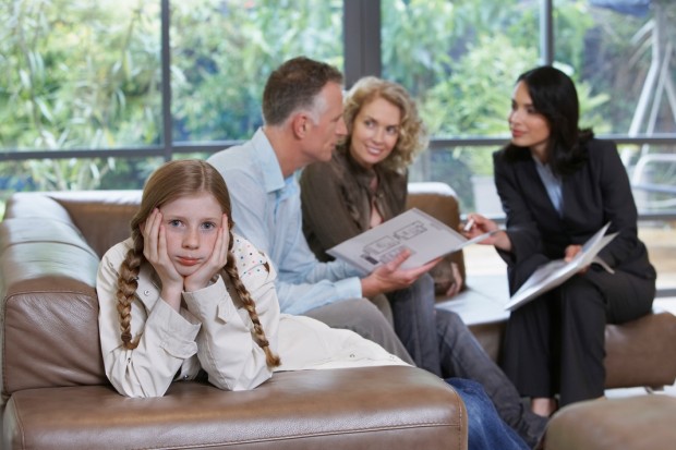 Real Estate Agent with Family in New Home