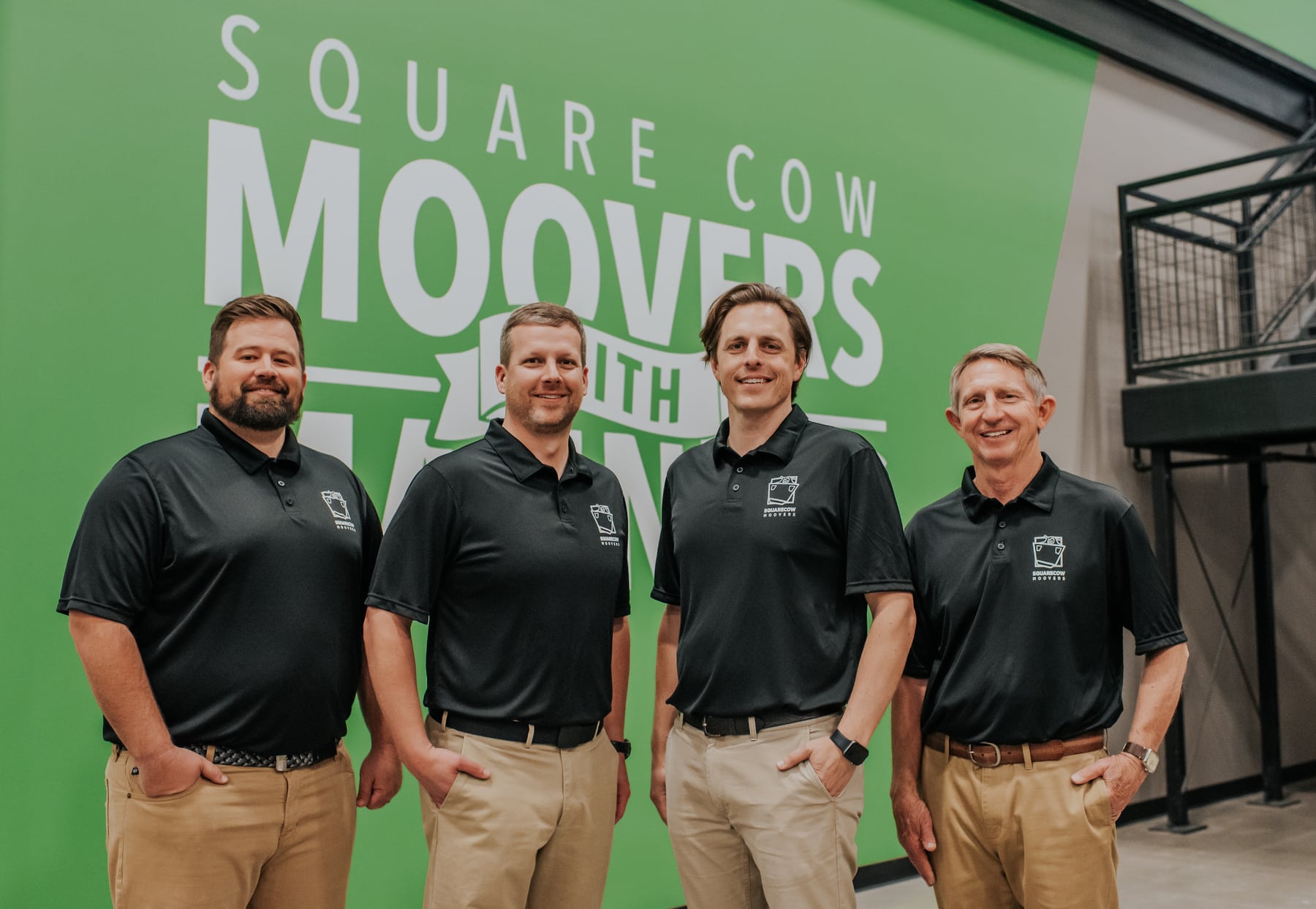 Square Cow Movers leadership team standing together